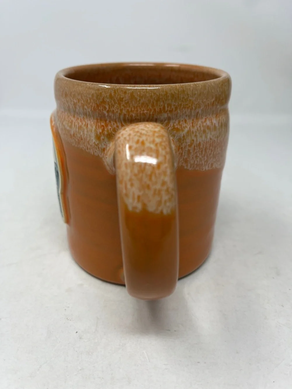 DENEEN POTTERY HANDCRAFTED IN USA ORANGE MUG WHISKEYTOWN CALIFORNIA NEW